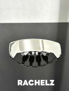 أغطية أسنان مصقولة ذات سطح ناعم بتصميم هندسي شبه منحرف لأسلوب الهيب هوب والسايبربانك للنساء والرجال، إكسسوارات مجوهرات للاستخدام اليومي والتنكري