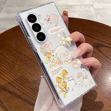Funda de Teléfono Minimalista con Personalidad de Mariposa, Pantalla Plegable, a Prueba de Golpes, con Cojín de Aire, para Samsung Galaxy Z Fold 6, para Samsung Galaxy Z Fold 5, para Samsung Galaxy Z Fold 4, para Samsung Galaxy Z Fold 3 5G, Funda de Teléfono Transparente de TPU Adecuada para Samsung Galaxy, Cobertura Completa, Resistente a Golpes, Delgada, Ligera, Carcasa Mixta y Resistente, Anti-Rayones - Mezcla de colores - Ver 3