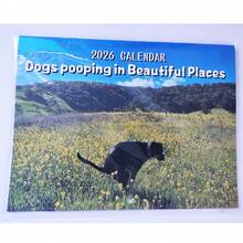 Kackendes Hund Kalender 2026 Großer Monatsplaner mit Platz für wichtige Notizen, witzige Geschenke für Zuhause Dekoration - Verschiedenfarbig - Übersicht 8
