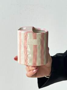 1件套红色条纹陶瓷杯碟套装，经典红白条纹陶瓷咖啡杯碟套装，英式下午茶，红茶杯碟，家用下午茶，咖啡，果汁，牛奶，水杯，送给朋友和同学返校的理想礼物