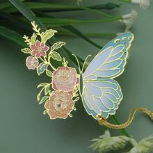 1pc Exquisite Hollow Butterfly Tassel Bookmark Creative Metal Bookmark - Butterfly - View 5
