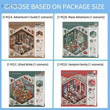 New Adventure Miniature Scene Sticker Collection Set, 20 Different Scenes (New Micro-Horror Theme), Ghost Bride Adventure, Horror Landscaping Stickers, Micro-Horror Hut Notebook Stickers, Scene Handbook Stickers, Educational Toys, Back-To-School Gifts And Halloween Party Gifts School Supplies,Back To School