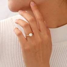 Cubic Zirconia Gold Rings Women Non Tarnish  Dainty 14K Gold Plated Stackable Princess Cut Engagement Ring Set Wedding Promise Rings Her Jewelry Size 6 8 9 10 11 - C-2 pcs Cincin Berlian + 11 - View 4