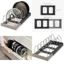 Joseph Joseph DrawerStore Expanding Cookware Organizer, Space Saving Storage For Pan Lids, Baking Trays - Grey(Pots & Pans) - Type1 - 查看 1