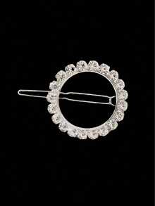 1pc Elegant Round Zinc Alloy Snap Hair Clip, Gifts, Travel, Gifts For Women, Hair Stuff, Stocking Stuffers, Stocking Fillers, Stocking Stuffers For Women, Stocking Fillers Women Christmas Gifts, Christmas Stocking Fillers, Gifts For Women, Stocking Stuffers For Adults, Stocking Fillers For Adult, Hair Stuff, Women's Accessories, Stocking Stuffer, Coming-Of-Age Hair Accessory, Christmas Hair Accessories, Gift Ideas For Women, Beauty Stocking Fillers, Christmas Gifts For Women, Head Accessories - Multicolor - View 3