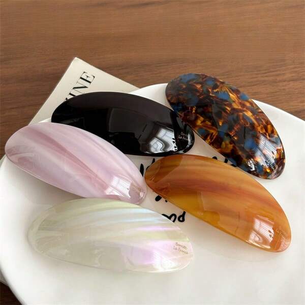 Premium Gold-Plated Spring Clip Korean France Acetate Hair Clip Barrette For Women, Claw Clips, Hair Slide, Hair Barrettes