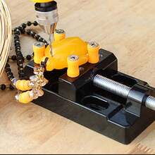 Mini Bench Vice Clamp Mini Flat Clamp Table Jaw Drill Press Vise Opening Parallel Table Vise For Watch Repairing Jewelry Walnut Nuclear Clip DIY Sculpture Grinding Craft Carving Bed Tools - Black - View 2