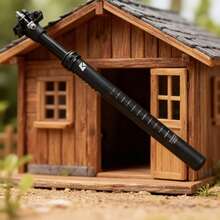 铝合金自行车座杆 - 轻巧，高度和角度可调，带减震器，适用于山地车和公路车 - 黑色 - 查看 4