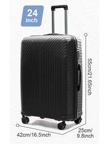 Travel Suitcase, Fashionable Luggage, Fashionable 20 Inch Suitcase, Swivel Wheel, 24 Inch Male And Female Student Boarding Password Suitcase, 28 Inch Storage Box, Wear-Resistant And Large Capacity ,Simple Deluxe Carry On Luggage Airline Approved With TSA Lock Hard Shell Carry On Suitcase Lightweight Suitcases With Wheels Small Luggage For Men Women - Black - View 12
