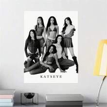 1 件 KATSEYE 艺术版画：全球女子组合帆布印刷海报墙饰，无框装饰，时尚卧室之选——音乐爱好者和收藏家的选择 - 彩色 - 查看 9