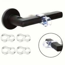 8-Pack Transparent PVC Door Stopper - 8-Shaped Rubber Bumper Guards For Door Handles, Anti-Collision Door Protectors Insulation,Galentines,Puppy,Carnival,Party Decorations - Clear - View 4
