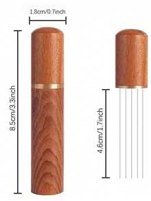 Coffee Needle Espresso Distribution Tool, Portable Wooden Handle Handheld Coffee Tamper, Suitable For Barista Accessories And Coffee Corner - Multicolor - View 7