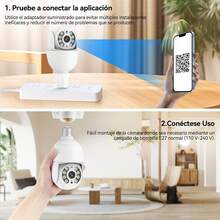 Sunsign Foco con Camara de , Camara de Foco WiFi de 360 °   A Todo Color, IP65 Impermeable,Base E27, Visión Nocturna Audio Bidireccional Detección de Movimiento, Compatible con Alexa - 1 - Ver 9