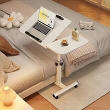 Lifting And Rotating Laptop Desk Movable Bedside Tables With Rollers For Home And Office Adjustable Computer Stand Couch Desk Table With Tiltable Tables Sofa Coffee Side Table