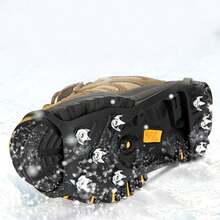 Nakładki na buty z kolcami, łańcuchy śnieżne, kolce do butów, profesjonalne zimowe nakładki na buty trekkingowe dla osób starszych - Wielokolorowe - Zobacz 6