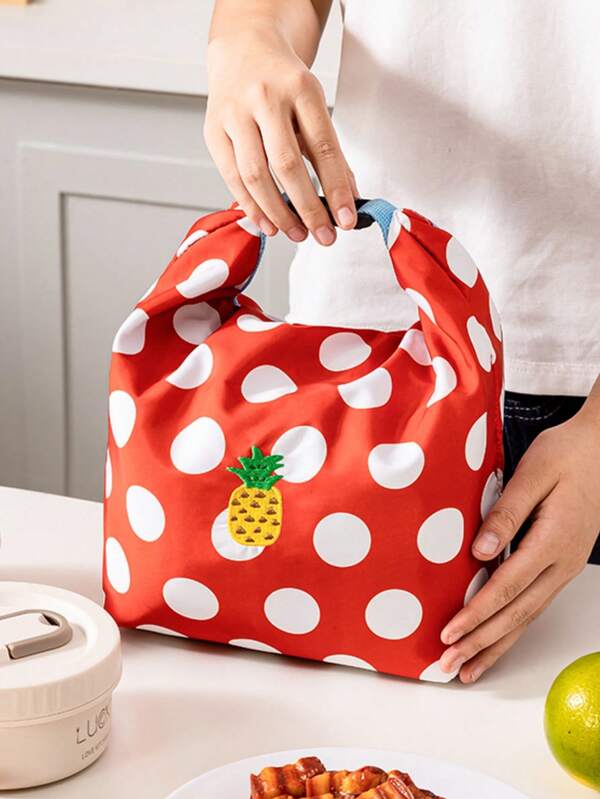 1pc Fashionable Minimalist Insulated Lunch Bag, Suitable For Office Workers, Large Capacity Handheld Bento Box For Outdoor Camping, Picnic, Kitchen Food Organization, School Or Work - Non-Food Contact, 4 Color Options
