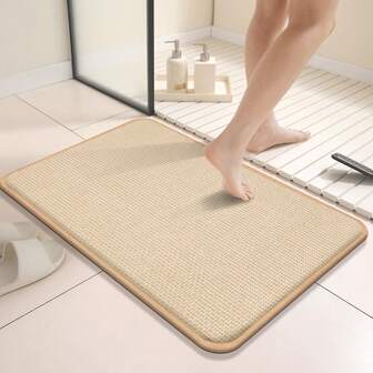 Bathroom Anti-Slip Mat, Home Decor, Non-Slip Small Carpet For Bathtub, Shower Room Entrance Absorbent Doormat, Soft Thick Carpet For Room Bedroom Entrance, Toilet Laundry Room Foot Mat