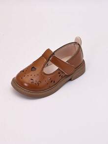 Toddler Girls' Soft Sole Solid Color Princess Casual Shoes, New Spring/Summer 2023 Korean Version - Brown - View 5