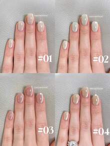 Miss Comoy 15毫升镜面白猫眼指甲油，2025新款流行白色，月光白猫眼指甲油，小闪片精致水晶猫眼指甲油，美甲DIY，美甲沙龙必备 - 彩色 - 查看 2