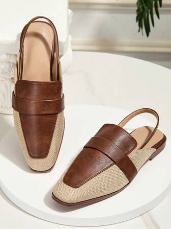 صنادل كاجوال سهلة الارتداء للنساء، تصميم مفرغ عصري، مناسبة للربيع والصيف والخريف، أحذية لوفرز