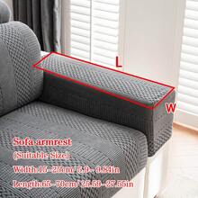 1件装毛绒提花防滑沙发坐垫套，柔软亲肤，防宠物抓挠，弹性沙发套，适用于L型组合沙发和1/2/3/4人座沙发，春秋季（单独出售） - 深灰色 - 查看 18