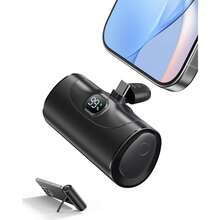 Ddidbi Power Bank Mini 5000 MAh Series, 20 W PD Quick Charge Power Bank USB C With Integrated Stand, Small Power Bank With LED Display For , No Cable Required - Black - View 1