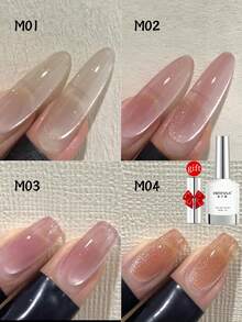 HEFENNA Multi-Color Cat Eye Gel Nail Polish, Blue-Green, Pink-Nude, Brown, And Red Nails - Exotic Cat Eye Series, Soft Light Glass Bead Magnetic Cat Eye Gel Set, UV/LED Nail Glue, Christmas Nails (1 Pc)