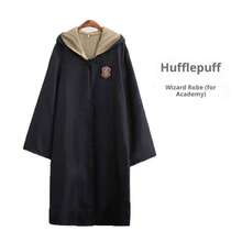 1pc Warner Bros. -Style Or House Robe: Black Long Robe With Red Collar, Embroidered Dragon Head Emblem, Realistic School Uniform Design, Combining Fashionable And Magical Campus Vibe, Suitable For Cosplay, Collection, And Themed Parties, Comfortable And Well-Fitted. - Multicolor - View 30