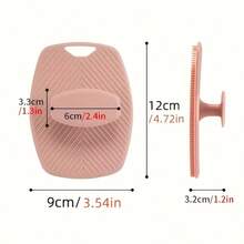 1 فرشاة تقشير جسم مصنوعة من السيليكون اللون الوردي والأسود بتصميم بسيط وراحة، مصنوعة من مواد سيليكونية مضادة للبكتيريا وذات رأس سداسي متعدد الجوانب مع مقبض مريح لا يزلق، تنظيف لطيف وسريع الشطف للاستخدام اليومي في الحمام - متعدد الألوان - مشاهدة 14