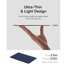 Laptop Stand For Desk, Adhesive Airflow Laptop Cooling Riser For Heat Dissipation With 2 Adjustable Viewing Angles, Foldable & Portable Computer Stand Compatible With Laptops 11inch-16inch, Navy Blue{Inchcolor_nameinch:InchNavyBlueinch,Inchsize_nameinch:InchAdhesiveVersion-AirFlowinch} - 海軍藍 - 查看 3