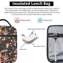 Mushrooms Snails Butterflies Reusable Lunch Box Food Bag Insulated Lunch Bag For Teenage Fboys FFgirls Schoolsss Beach{Inchcolor_nameinch:InchMushroomsSnailsButterfliesinch} - 蘑菇蝸牛蝴蝶 - 查看 6