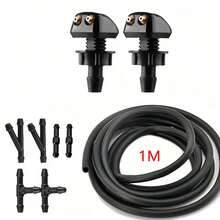 Upgrade 2pcs Durable Nylon Car Windshield Washer Nozzles - Fits Most Vehicles, Rain Brush System - Multicolor - View 8