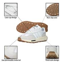 Adidas Originals RETROPY E5 Casual Shoes, Lightweight Unisex Shoes For Daily City Walking And Sports - White/light Grey - View 6
