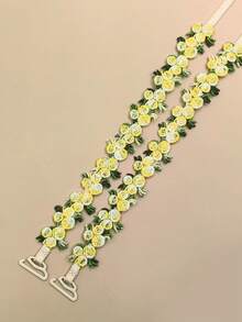 Embroidered Floral Cute & Sexy Bra Straps, Removable Bra Straps, Bra Accessory For Women - Multicolor - View 4