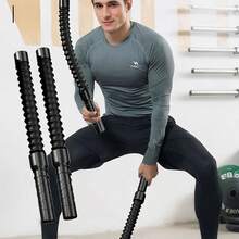 Corda per fitness e perdita di peso - Una barra di allenamento di resistenza per esercizi di forza e muscoli. Caratteristiche: potente inerzia rimbalzante, senza batterie richieste, ideale per uso domestico e utilizzabile ovunque - Multicolore - Visualizzare 2