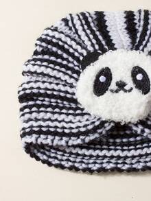 1 Peça Gorro de Malha Preto Macio e Confortável para Bebê Recém-Nascido Menina, Adequado para Uso Diário - Multicolorido - Visão 3