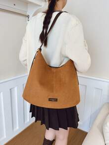 Niche Design Denim Underarm Tote Bag, 2025 New Large Capacity Shoulder Bucket Bag, Fashion