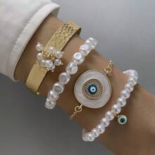 European And American Style Bracelet Bohemian Devil's Eye Bracelet Design Sense Inlaid Diamond Oil Drop Exaggerated Bracelet Set - 31090-ank-G-EP - Xem 2
