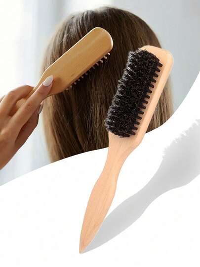 1 Piece Unisex Hair Comb And Beard Brush, Fragrance-Free Professional Hairstyling Brush, Gradient And Clipper Cleaning Comb, Slick Back Smoothing Tool, Thick/Thin Hair Comb, Great For National Day, Bathroom, Scalp Massage, Back To School, Travel Vacation And Daily Life/Christmas/Christmas Decorations/Christmas Gifts ﻿
