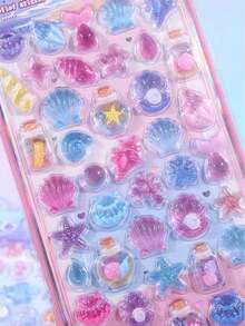 3D Embossed Stickers - Cute And Compact, Featuring Various Fruit Ice Cream, Animal, And Pet (Cat, Dog) Designs | Multi-Layered Stickers, Asymmetrical Shapes, Reusable, Waterproof, Matte Finish, Suitable For Scrapbooks, Diaries, Planners, And DIY Crafts