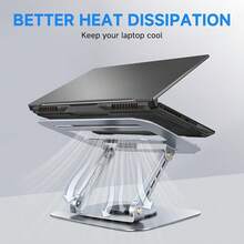 Laptop Stand For Desk, Ergonomic 360 Rotating Aluminum Laptop Riser, Adjustable Notebook Holder Compatible With MacBook Air/Pro, , HP,  (10-15.6 Inch, Silver){Inchcolor_nameinch:Inchlightsilverinch} - LIGHTSILVER - View 7