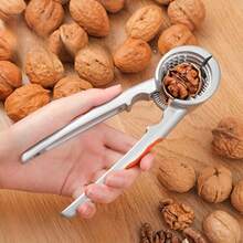 1件装核桃夹、山核桃夹、栗子开壳器、榛子剥皮钳，多功能加厚，神器家用省力，不锈钢高级钳子，适用于家庭生活、厨房工具、休闲娱乐。