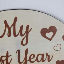 One Year Wooden Photo Board, 12 Month Milestone Photo Board, Girl/Boy 1st Birthday Decoration - Commemorate - View 4