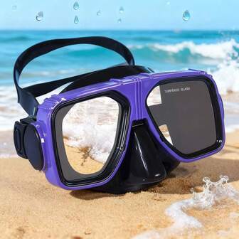 1 pieza Nueva máscara de snorkel de gran marco de alta definición, equipo de buceo
