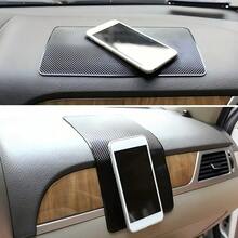 Car Dashboard Black Silicone Anti-Slip Mat, High Temperature Resistant Storage Mat, Waterproof And Anti-Slip Mat, Creative Car Ornaments, Fixed And Non-Slip, Washable And Reusable, Suitable For Mobile Phones, Keys, Glass, Mirrors, Metal Anti-Slip Sticky Pads, Auto Accessories