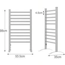 Heated Towel Rail Electric Towel Warmer Rack Freestanding Electric Rails Dryer Warmer Ladder Rack 10Bar