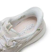 Skechers 女士 CONTOUR FOAM 套脚运动鞋，低帮系带舒适轻便休闲鞋 - 自然色/綠色 - 查看 6