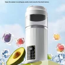 USB Rechargeable Portable Cordless Blender And Smoothie Maker - Easy To Clean, Great For Milkshakes, Smoothies And Fresh Fruit Drinks - With Digital Display, Ideal For Home, Office, Travel Outdoor, 460ml Mini Smoothie Blender, Waterproof Design - Multicolor - View 8