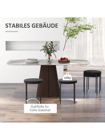 Pack Tafel Chairs Stackable Kitchen Cushion Chairs, Fluwelen Fabric Dining Zwart 41.5 46 Cm view 3