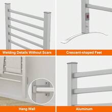 Heated Towel Rail Electric Towel Warmer Rack Freestanding Electric Rails Dryer Warmer Ladder Rack 10Bar